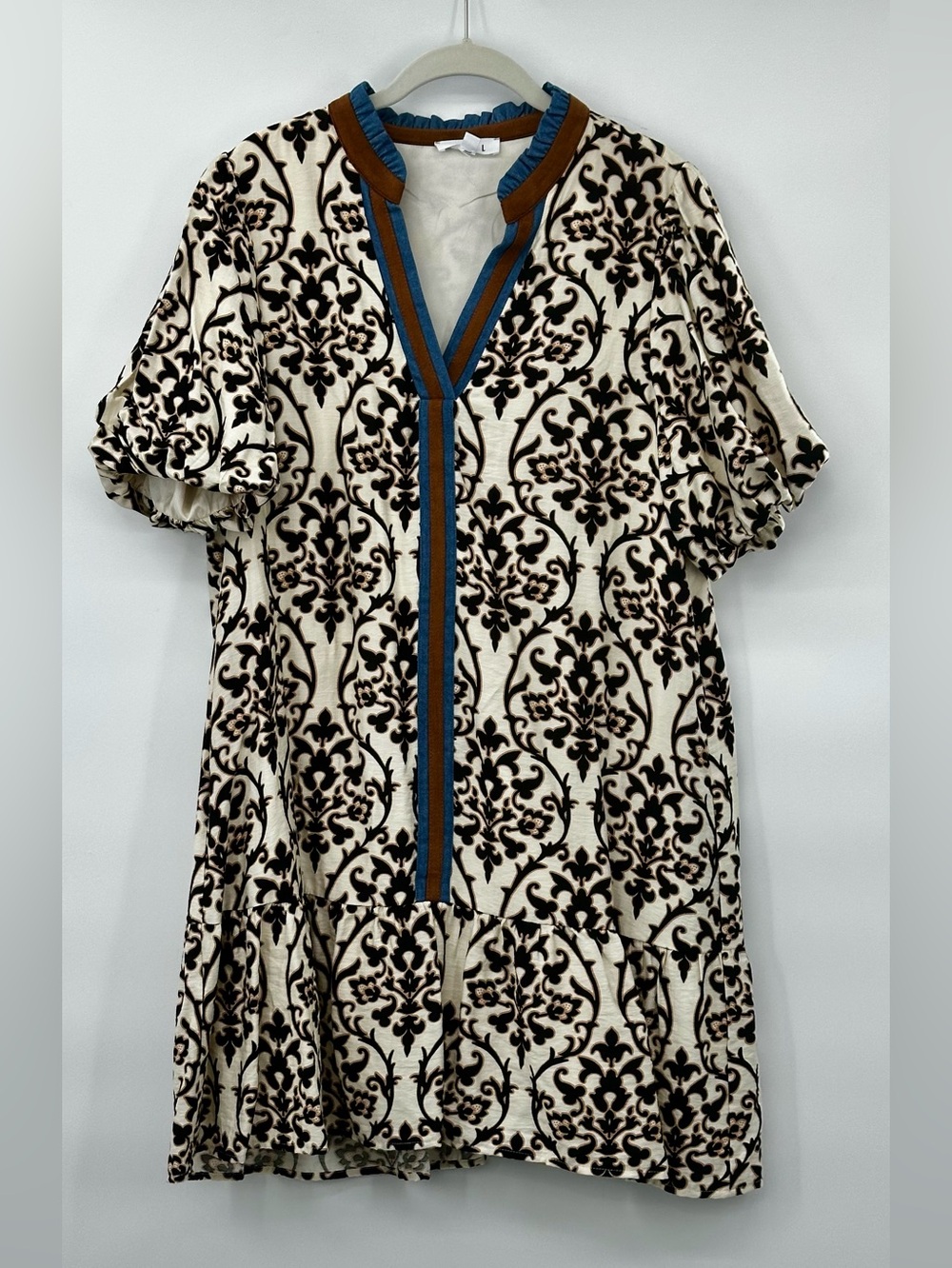 THML Brown Western Print Dress size L